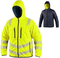 Reflexní zimní oboustranná bunda CXS CHESTER žluto-modrá, vel. 2XL