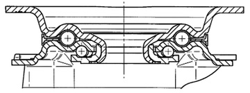 Otočné přístrojové kolečko TENTE ALPHA 125 mm, nosnost 275 kg