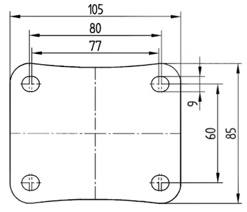 Otočné přístrojové kolečko TENTE ALPHA 125 mm, nosnost 275 kg