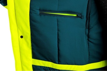 Pánská reflexní bunda CXS BEDFORD WINTER žluto-petrolová, vel. 2XL