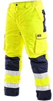 Reflexní pracovní kalhoty CXS CARDIFF žluté, vel. 2XL
