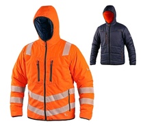 Reflexní zimní oboustranná bunda CXS CHESTER oranžovo-modrá, vel. 2XL