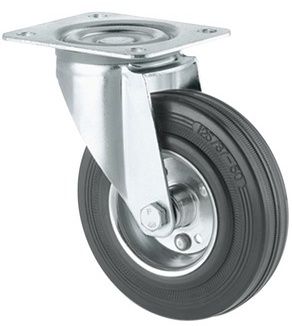 Transportní otočné kolečko s plotnou TENTE ALPHA 100mm bez brzdy, nosnost 70 kg
