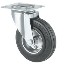 Transportní otočné kolečko s plotnou TENTE ALPHA 200mm bez brzdy, nosnost 205 kg