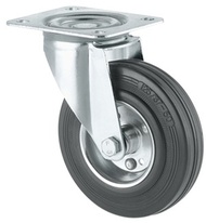 Transportní otočné kolečko s plotnou TENTE ALPHA 160mm bez brzdy, nosnost 135 kg