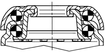 Přístrojové kolečko s totální brzdou TENTE AGILA 125 mm, nosnost 100 kg