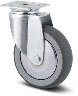 Přístrojové kolečko bez brzdy TENTE AGILA 100 mm s plotnou, nosnost 80 kg