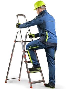 Pracovní kalhoty CXS NAOS modré, HV žluté doplňky, vel. 50
