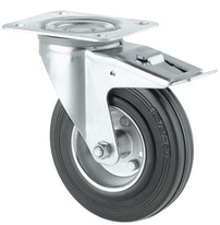Transportní otočné kolečko s plotnou TENTE ALPHA 160mm s totální brzdou, nosnost 135 kg