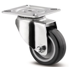 Přístrojové kolečko s plotnou otočné TENTE AGILA 50mm bez brzdy, nosnost 40 kg