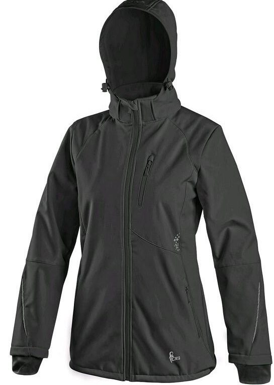 Dámská softshellová bunda CXS NEVADA černá, vel. 3XL