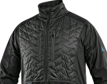 Pánská bunda CXS LEONIS černá s HV modro-červenými doplňky, vel. 3XL