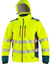 Pánská výstražná bunda CXS BEDFORD, žlutá reflexní-petrolová, vel. 3XL