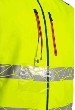 Pánská výstražná bunda CXS BEDFORD, žlutá reflexní-petrolová, vel. 3XL