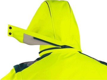 Pánská výstražná bunda CXS BEDFORD, žlutá reflexní-petrolová, vel. 3XL