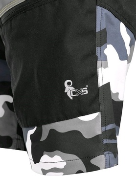 Pánské kraťasy CXS DIXON šedo-bílé (maskáč) vel. 3XL