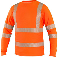 Pánské tričko s dlouhým rukávem CXS OLDHAM, výstražné oranžové, vel. 3XL