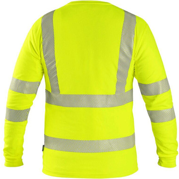 Pánské tričko s dlouhým rukávem CXS OLDHAM, výstražné žluté, vel. 3XL