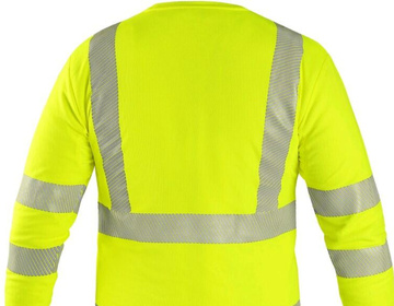 Pánské tričko s dlouhým rukávem CXS OLDHAM, výstražné žluté, vel. 3XL