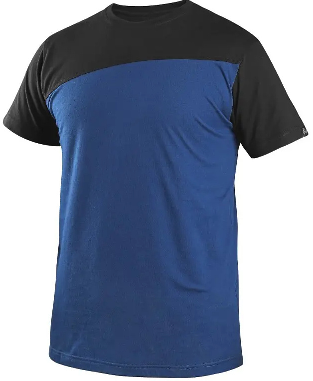 Pánské triko CXS OLSEN, krátký rukáv, modro-černé, vel. 3XL