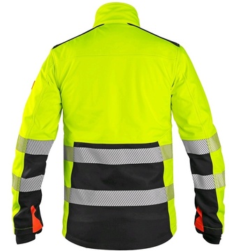 Reflexní bunda CXS BENSON, softshell, žluto-černá, vel. 3XL