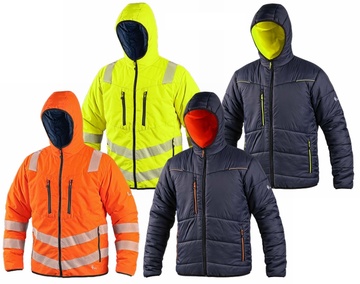 Reflexní zimní oboustranná bunda CXS CHESTER žluto-modrá, vel. 3XL