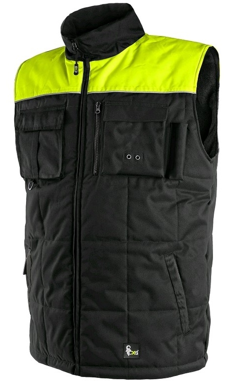 Zimní vesta CXS SEATTLE černo-žlutá, vel. 3XL