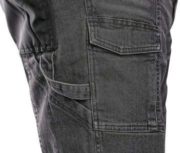 Pánské jeans kraťasy CXS MURET, šedo-černé, vel. 52