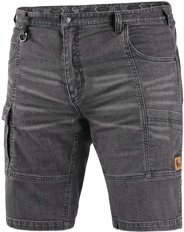 Pánské jeans kraťasy CXS MURET, šedo-černé, vel. 54