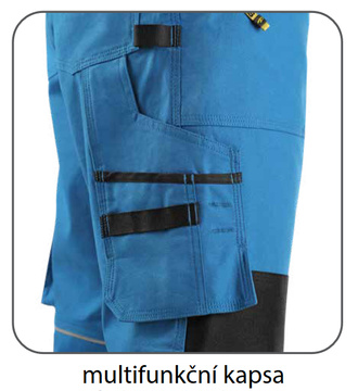 Pánské 3/4 kalhoty CXS STRETCH středně modré-černé, vel. 56