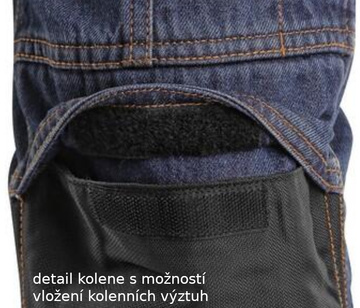 Pánské pracovní kalhoty jeans CXS Nimes I, modro-černé, vel. 56