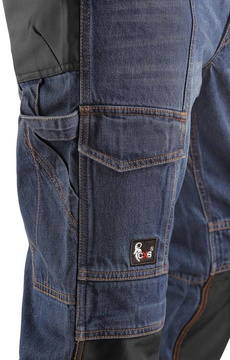 Pánské pracovní kalhoty jeans CXS Nimes I, modro-černé, vel. 56