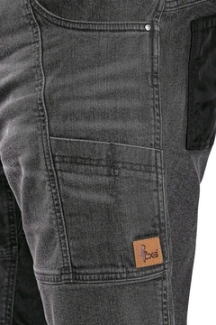 Pánské jeans kraťasy CXS MURET, šedo-černé, vel. 58