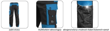 Pánské pracovní montérky CXS SIRIUS BRIGHTON, černo-modré, vel. 58