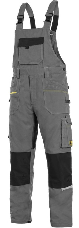 Montérky s laclem CXS STRETCH šedo-černé, vel. 60