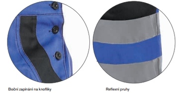 Pánské montérky s laclem CXS LUXY BRIGHT zeleno-černé vel. 60