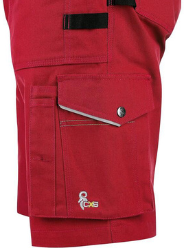 Pracovní kraťasy CXS STRETCH červeno-černé, vel. 60