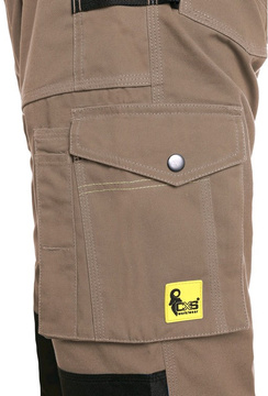 Montérky s laclem CXS STRETCH béžovo-černé, vel. 64
