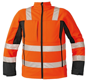 Reflexní softshellová bunda Cerva MALTON oranžová, vel. XXXL