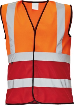 Reflexní vesta Cerva LYNX DUO oranžová/červená vel. XXXL