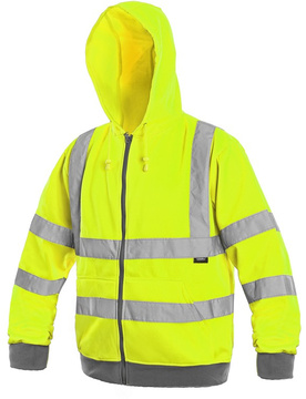 Výstražná mikina Canis FROME žlutá s reflexními prvky, vel. XXXL
