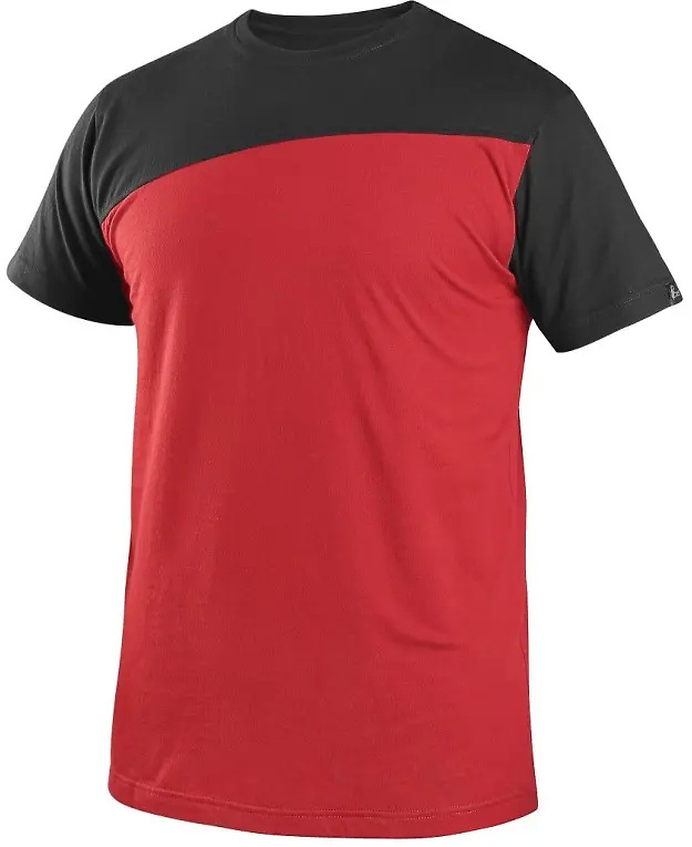 Pánské triko CXS OLSEN, krátký rukáv, červeno-černé, vel. 4XL
