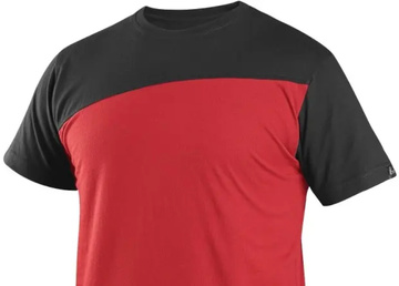 Pánské triko CXS OLSEN, krátký rukáv, červeno-černé, vel. 4XL