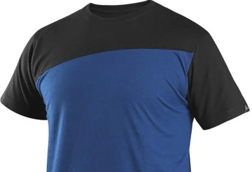 Pánské triko CXS OLSEN, krátký rukáv, modro-černé, vel. 4XL