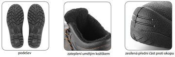 Pracovní obuv zimní kotníková CXS STONE APATIT WINTER S3 černá, vel. 42
