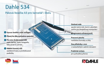 Páková řezačka papíru DAHLE 534 Hobby A3