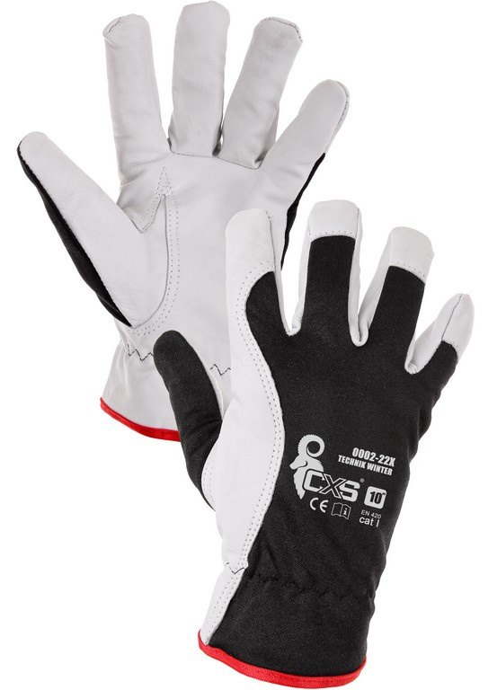 Kombinované zimní rukavice CXS TECHNIK WINTER, vel. 10