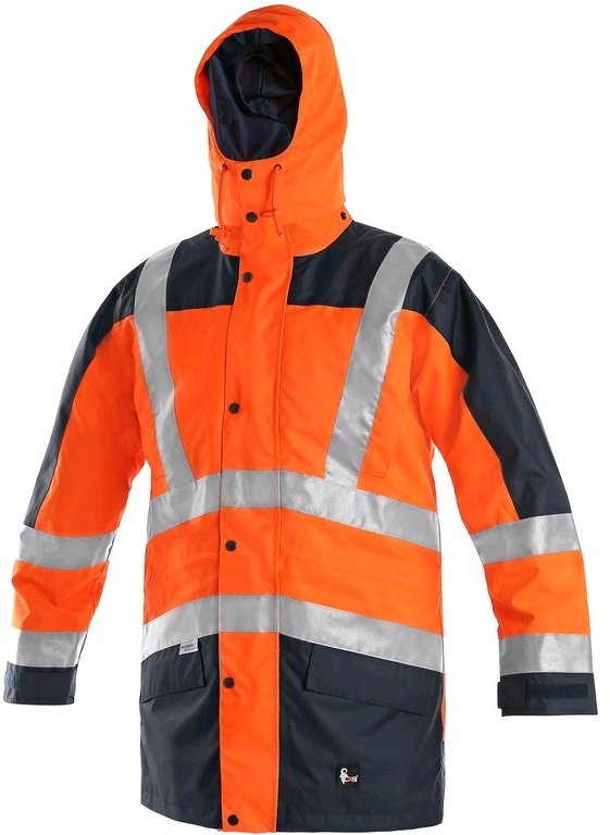 Reflexní pracovní bunda 5v1 CXS LONDON oranžovo-modrá, vel.2XL