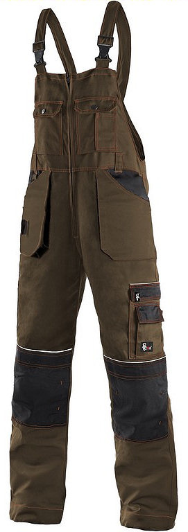 Montérky s laclem CXS ORION KRYŠTOF hnědo-černé, vel.58