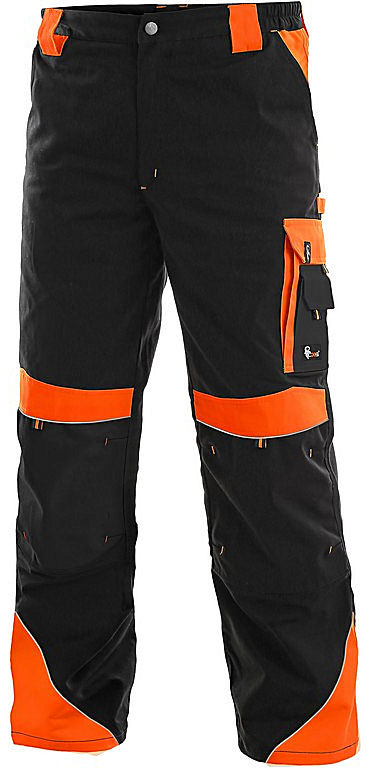 Montérky do pasu CXS SIRIUS BRIGHTON, černo-oranžové, velikost 58